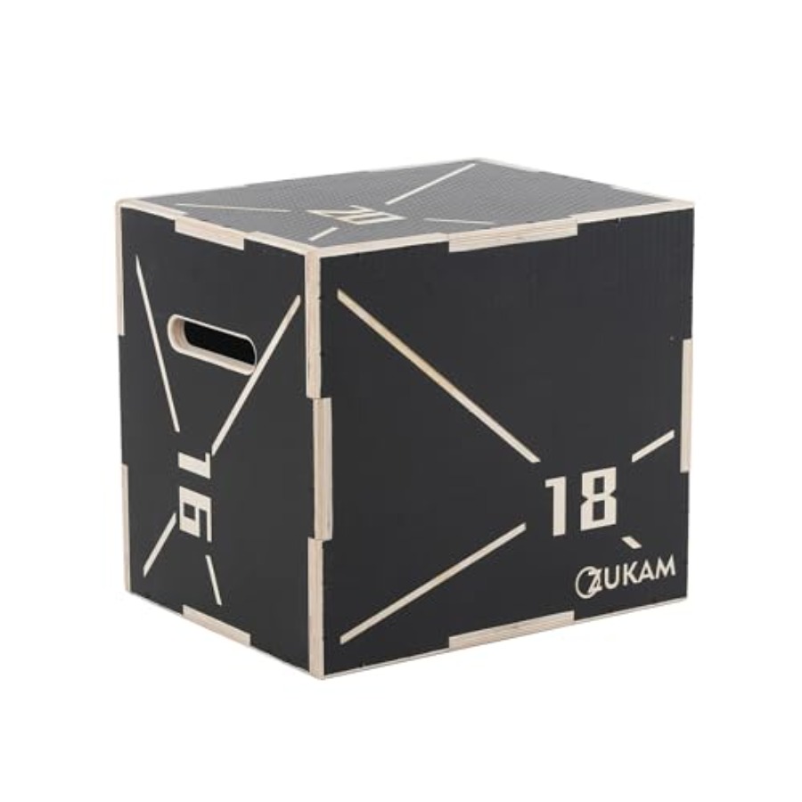 Box Jump Plyo - Non-Slip Wood Plyometric Jump Box 3-in-1