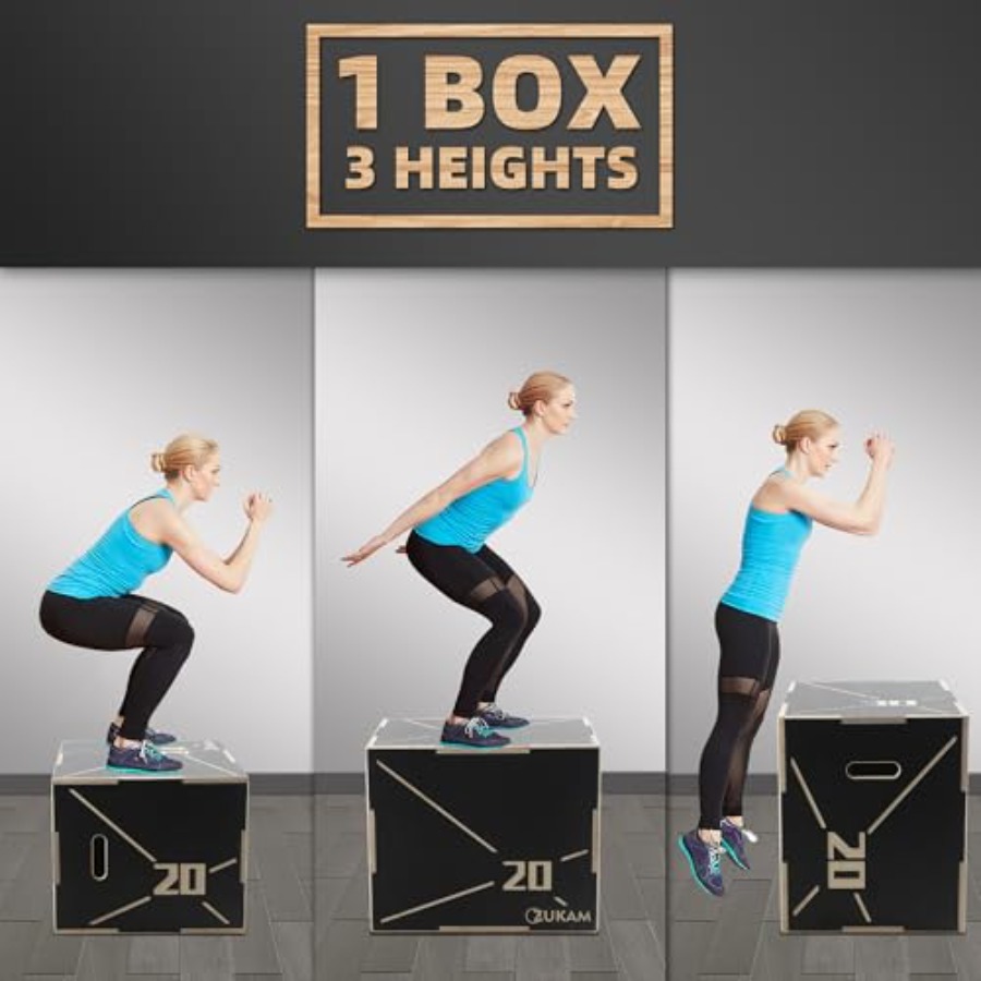 Non-Slip Wood Plyometric Jump  - Box Jump Plyo ulasan dan harga