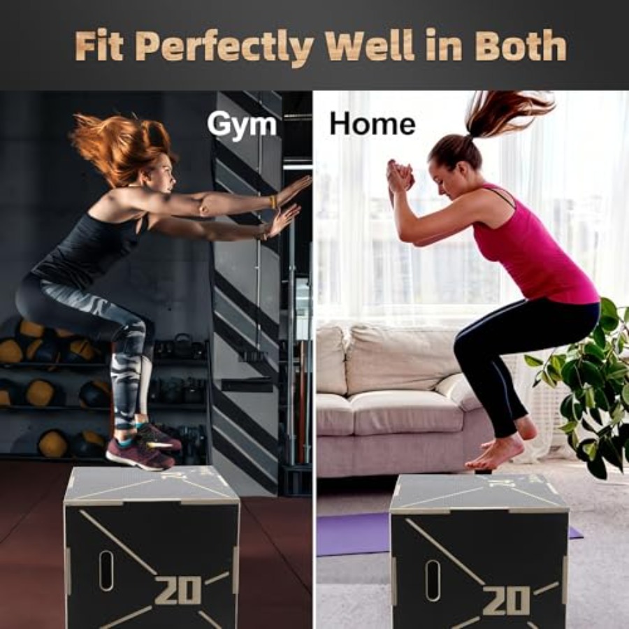 Non-Slip Wood Plyometric Jump  - Box Jump Plyo ulasan dan harga