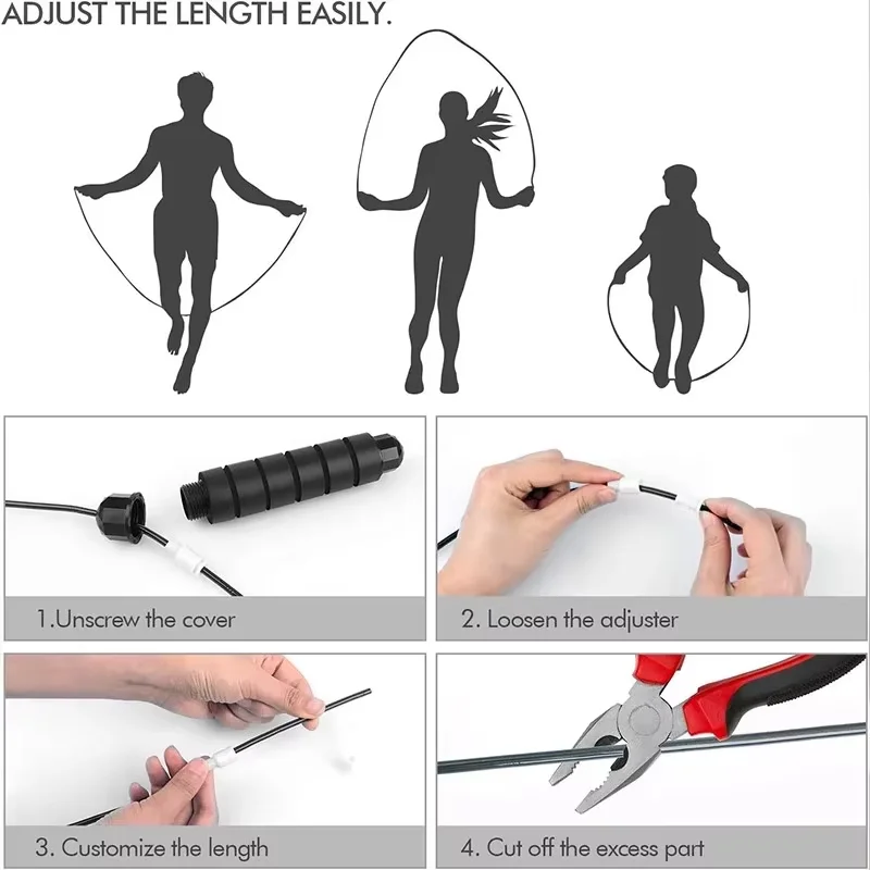 Adjustable Steel Wire Jump Rop - Jump Rope Speed Bearing ulasan dan harga