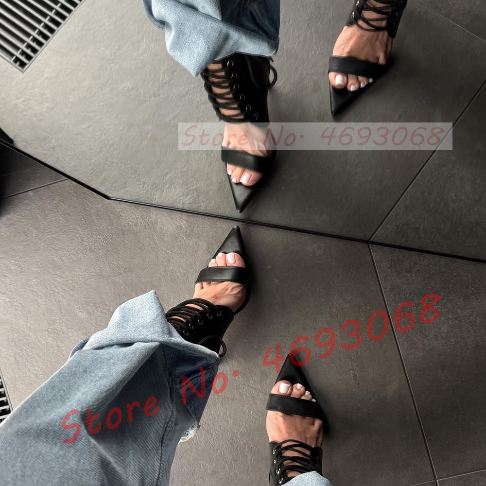 Sexy Pointy Toe Cross Tied Hig - Crossfit Ladies ulasan dan harga