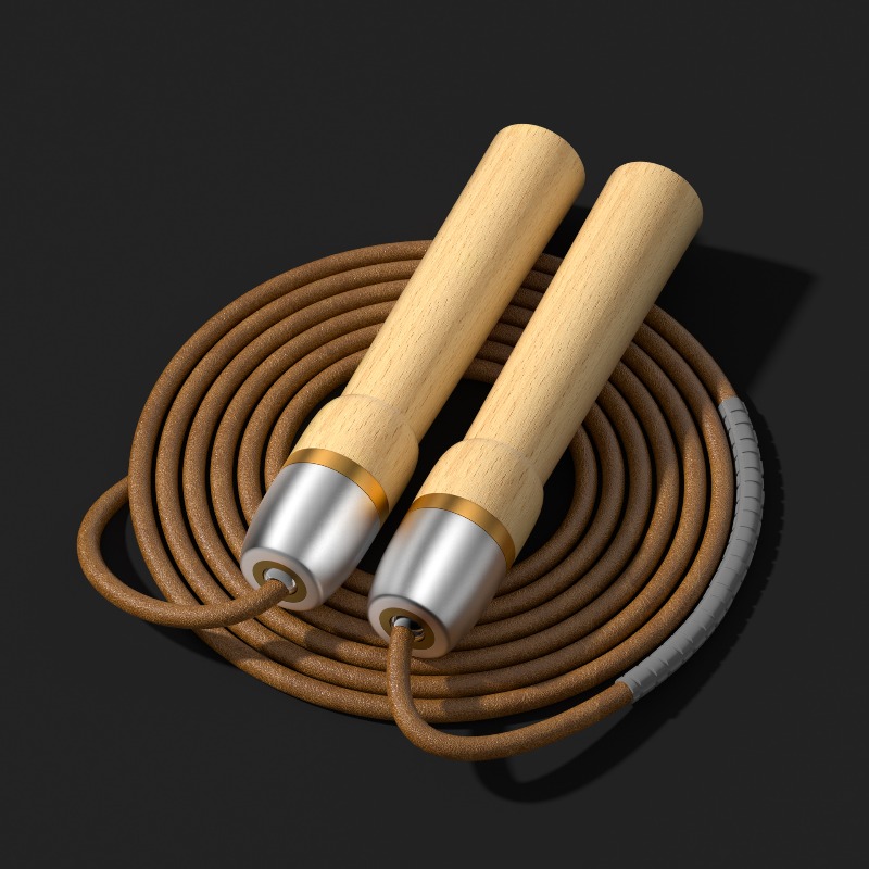 Wooden Handle Cowhide Jump Rop - Jump Rope Speed Bearing ulasan dan harga