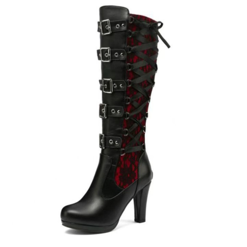 Punk Gothic Style Women's Knee - Crossfit Ladies ulasan dan harga